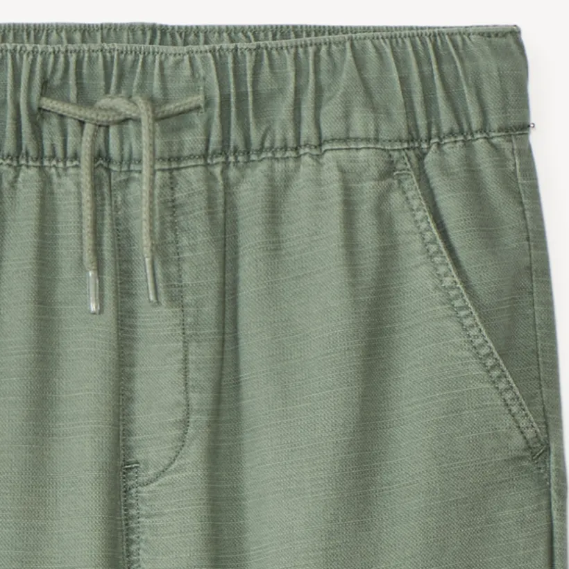 Effen cargo broek van canvas jongens