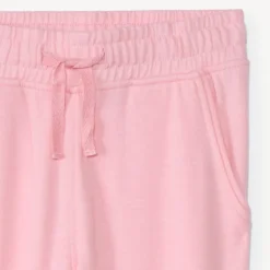 Effen fleece joggingshort meisjes