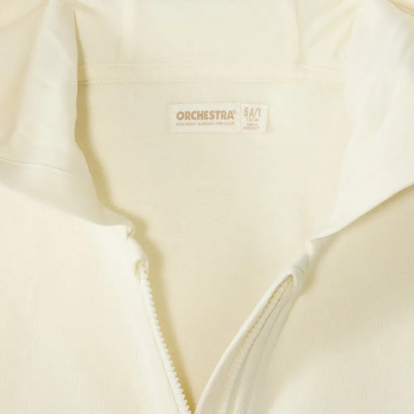 Effen fleece vest met capuchon meisjes