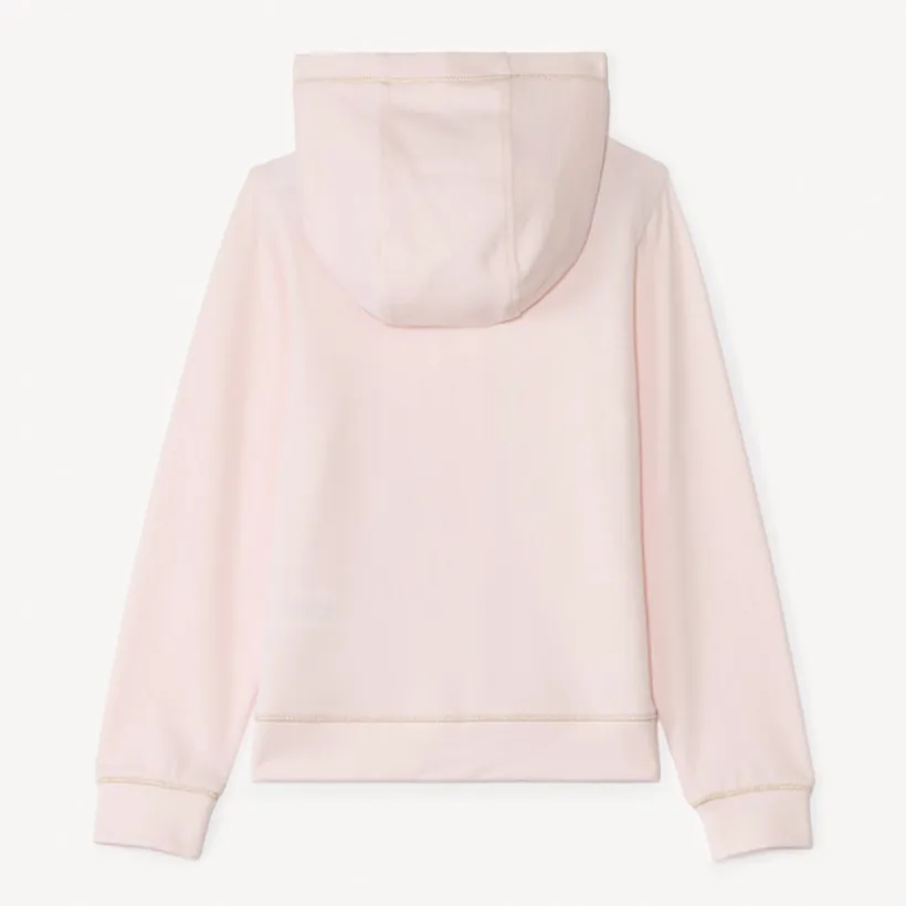 Effen fleece vest met capuchon meisjes