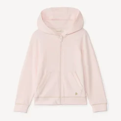 Effen fleece vest met capuchon meisjes