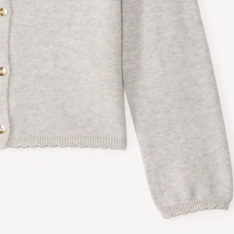 Effen gebreid vest meisjes