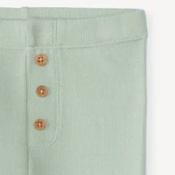 Effen geribde boxershort met knopen voor babymeisjes