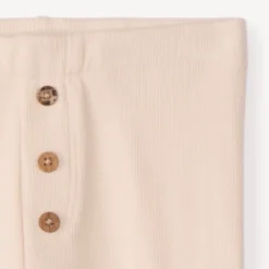 Effen geribde boxershort met knopen voor babymeisjes
