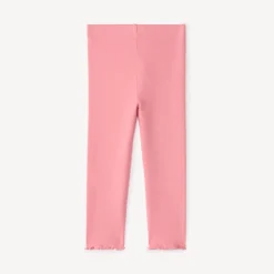 Effen geribde boxershort met knopen voor babymeisjes
