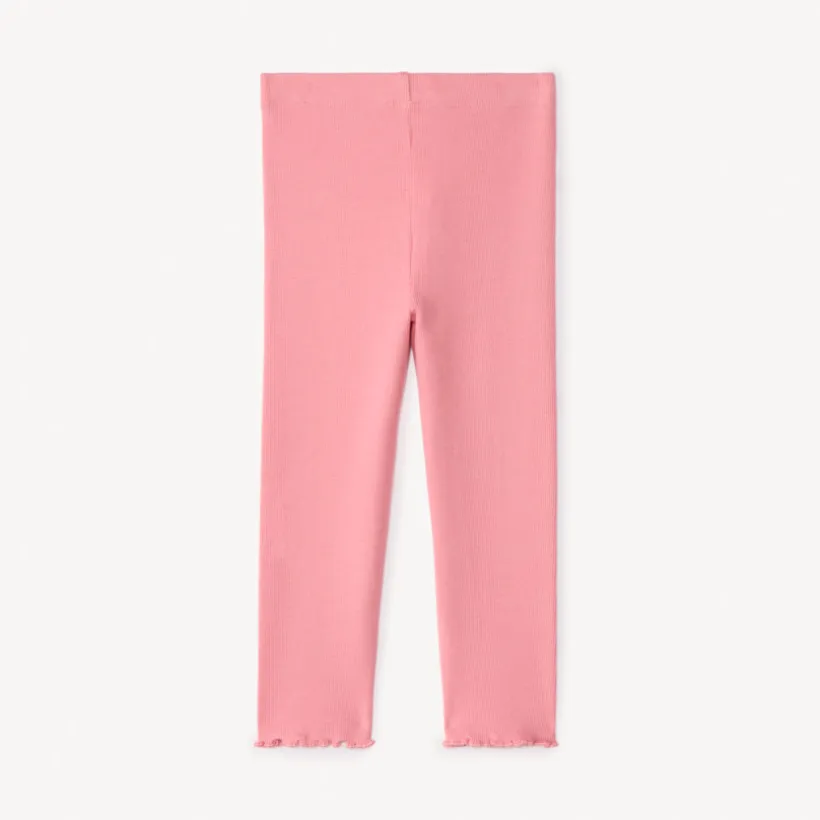 Effen geribde boxershort met knopen voor babymeisjes