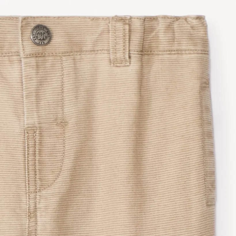 Effen gewatteerde katoenen broek voor baby jongen