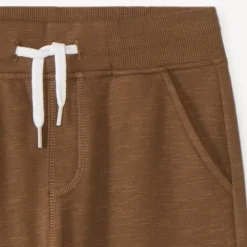 Effen joggingbroek van fleece jongens