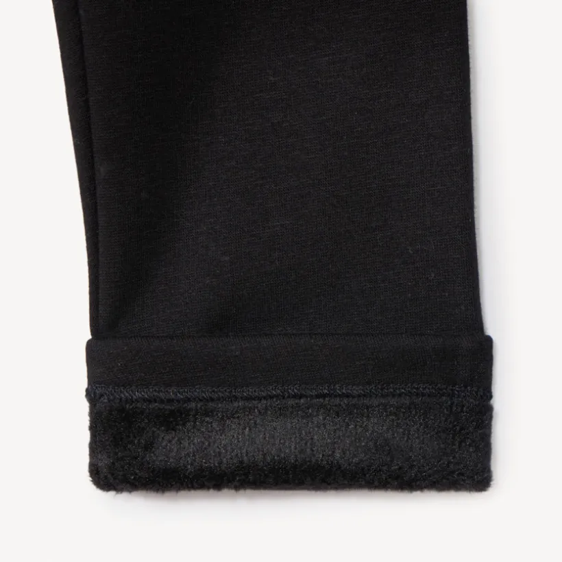 Effen legging met sherpa-voering