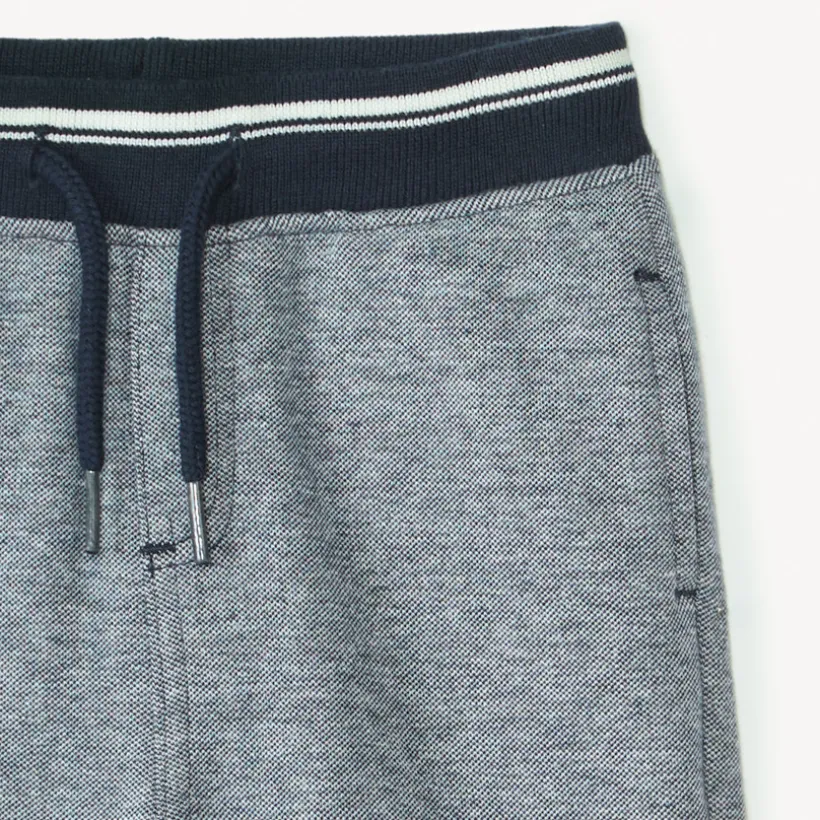 Effen piqué bermuda voor babyjongens