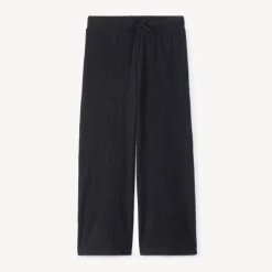 Effen rechte legging in ribstof meisjes
