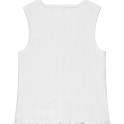 Effen ribbel tanktop met speelse druppelopening meisjes