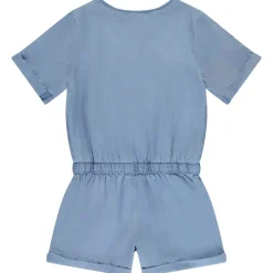 Effen serge combishort meisjes