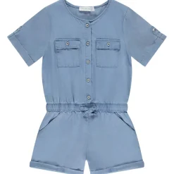 Effen serge combishort meisjes