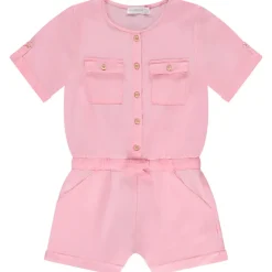 Effen serge combishort meisjes