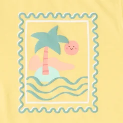 Effen shirt met stempelprint voor babyjongen