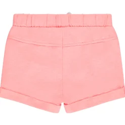 Effen short in jersey slub voor baby meisje