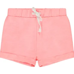Effen short in jersey slub voor baby meisje