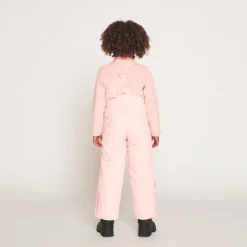 Effen skibroek met afneembare bretels meisjes roze