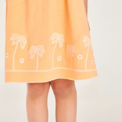 Effen strapjurk met palmboom borduursel meisjes
