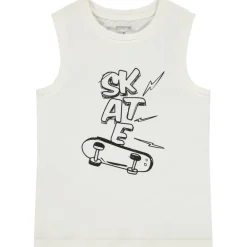 Effen tanktop met fantasiedruk voor jongen