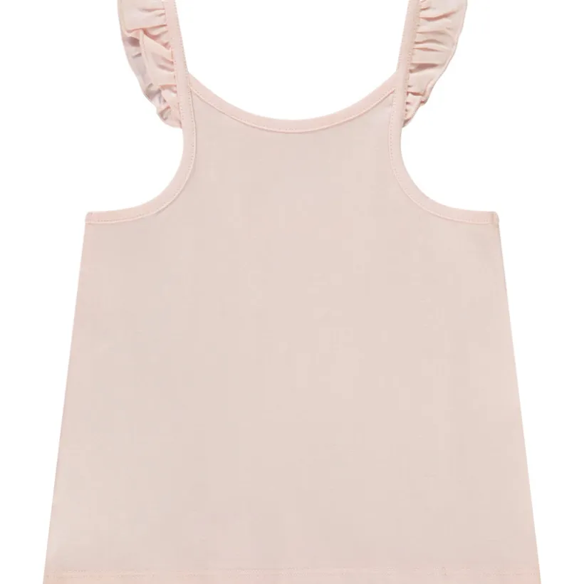 Effen tanktop met fantasieprint met pailletten voor baby meisje