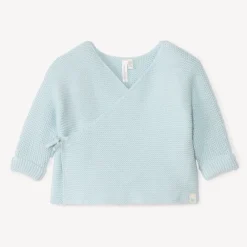 Effen tricot babybustier in mousse ste stitch.