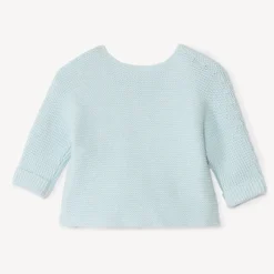 Effen tricot babybustier in mousse ste stitch.