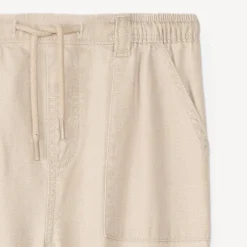 Effen twill broek met smalle enkels voor baby jongen