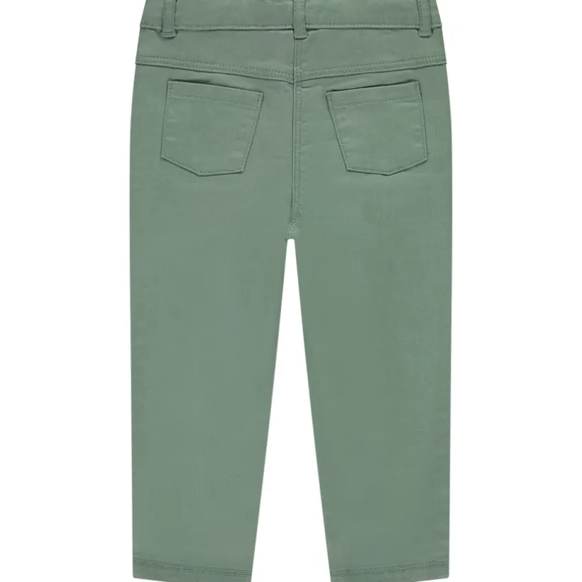 Effen twill broek met zakken meisjes