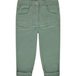 Effen twill broek met zakken meisjes