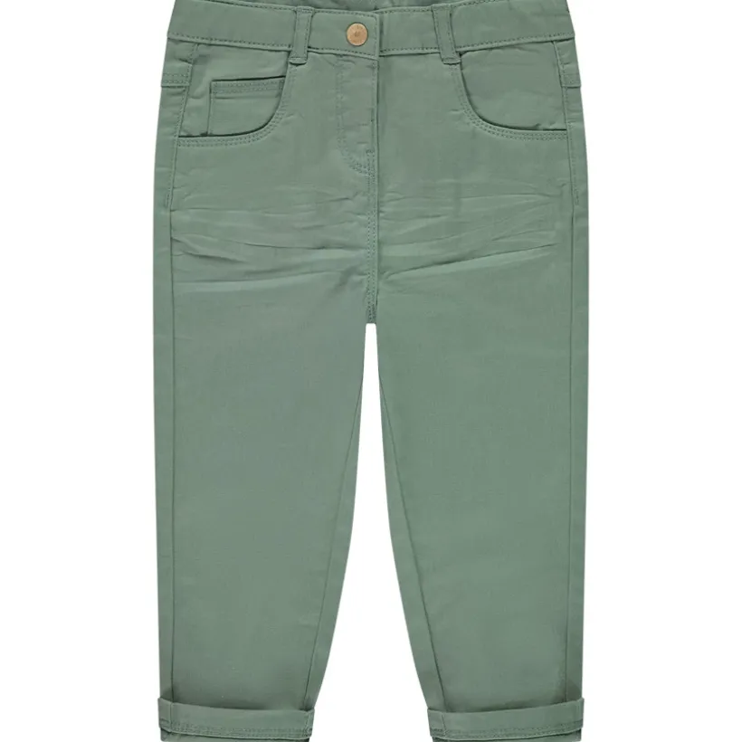 Effen twill broek met zakken meisjes