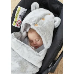 Engelennest in namaakbont Mix & Match grijs licht