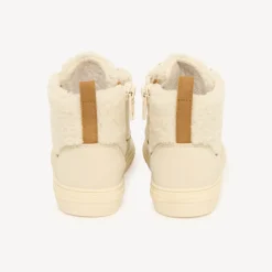 Enkellaars met schapenlook, rits en veters
