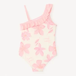 Eénpiece badpak met asymmetrische straps en bloemenprint meisjes