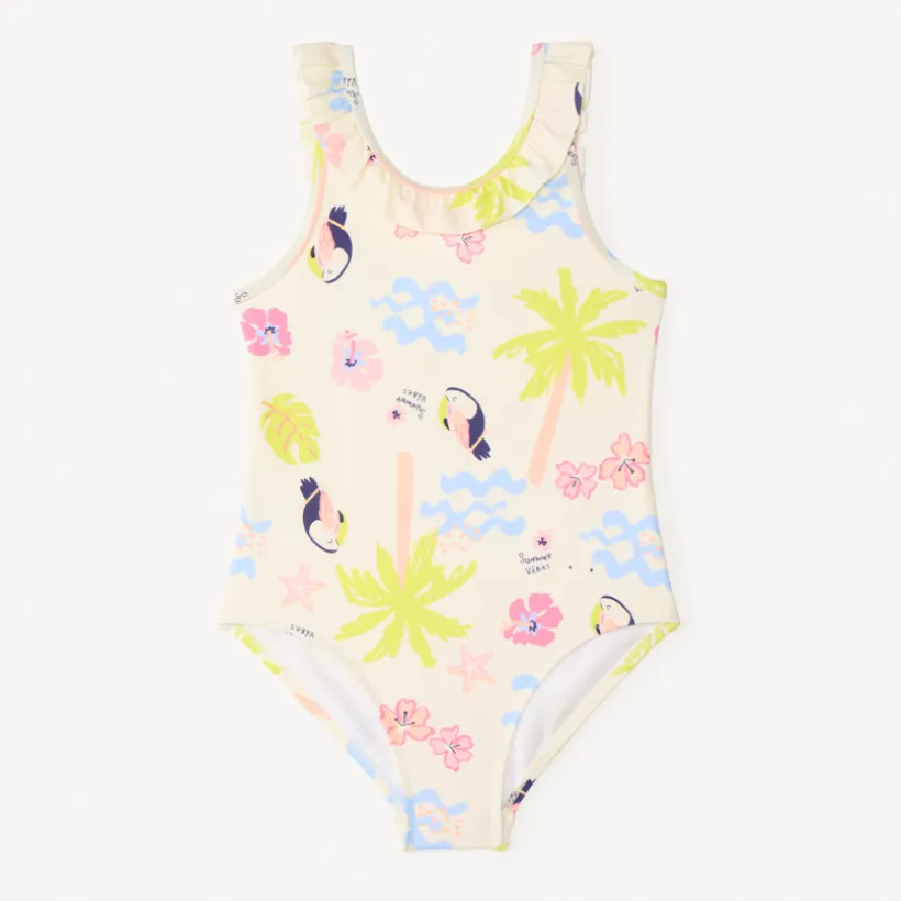 Eénpiece badpak met fantasieprint meisjes