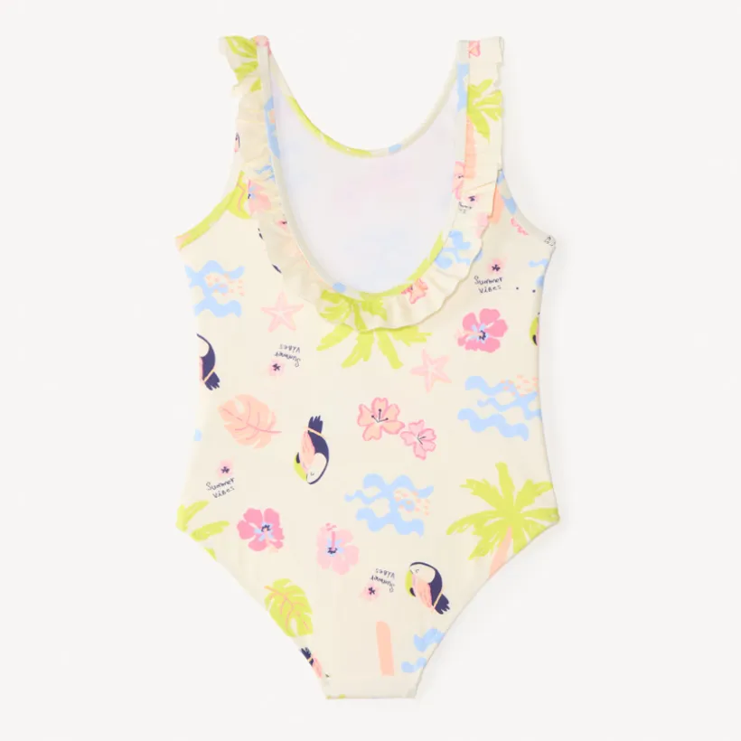 Eénpiece badpak met fantasieprint meisjes