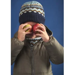 Ensemble bonnet et snood en tricot doublé sherpa garçon