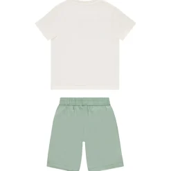 Ensemble t-shirt manches courtes printé + bermuda uni garçon