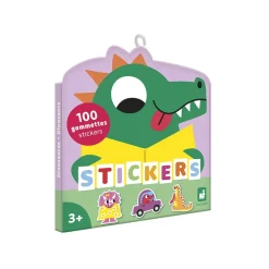 Etui met 100 dinosaurusstickers, fluorescerend effect op 50 stickers