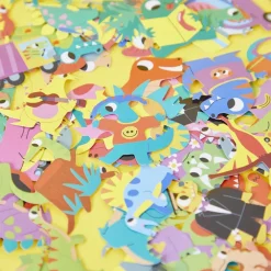 Etui met 100 dinosaurusstickers, fluorescerend effect op 50 stickers