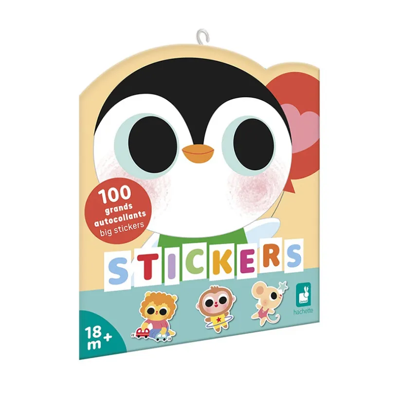 Etui met 100 grote stickers babydieren