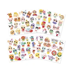 Etui met 100 grote stickers babydieren