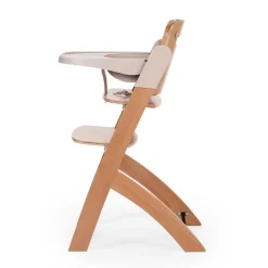 Evoluerende hoge stoel Evosit in naturel houtkleur/beige