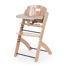 Evoluerende hoge stoel Evosit in naturel houtkleur/beige