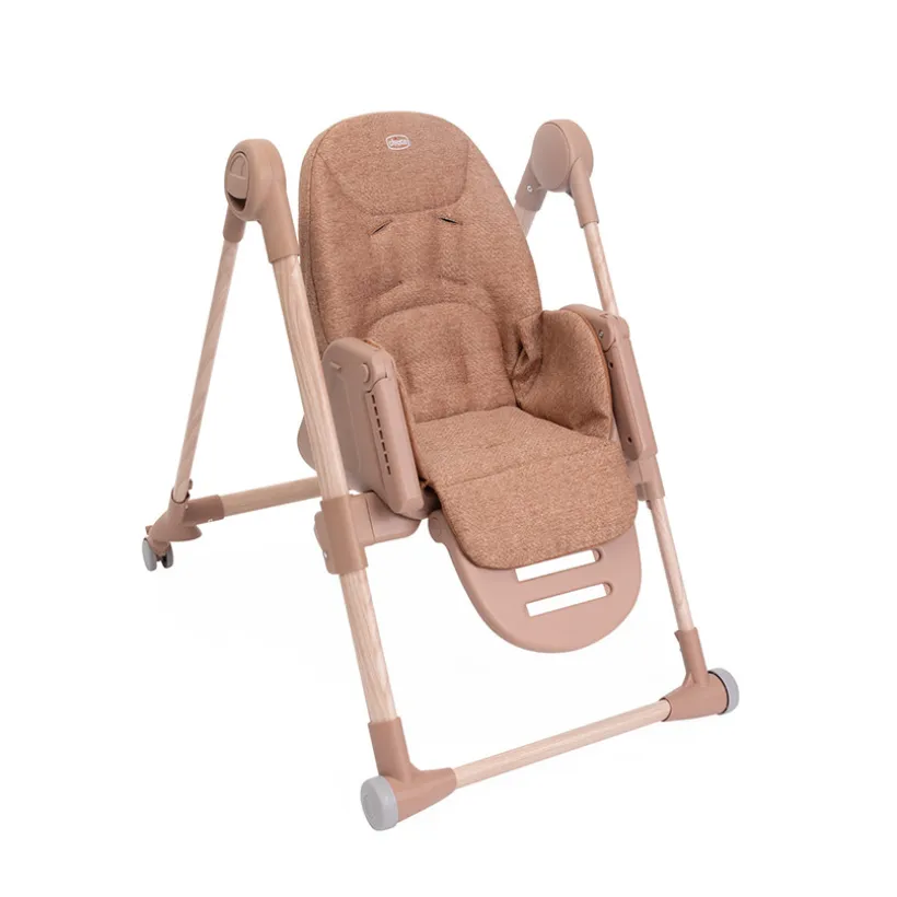 Evoluerende hoge stoel Polly Armonia terracotta met 3-in-1 functie