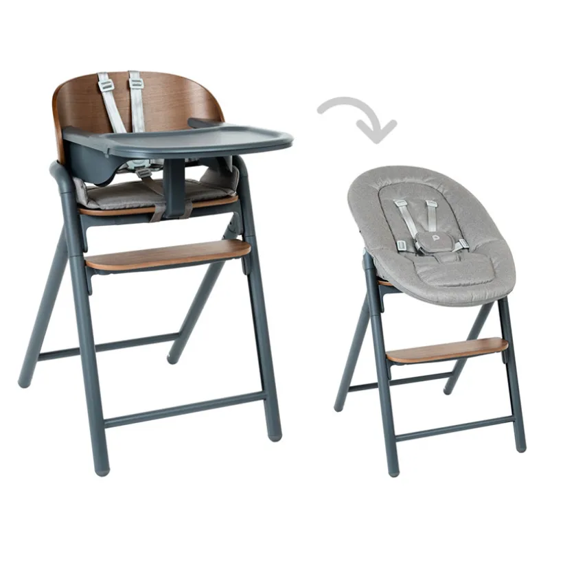 Evoluerende hoge stoel Willow - Hout/Grijs