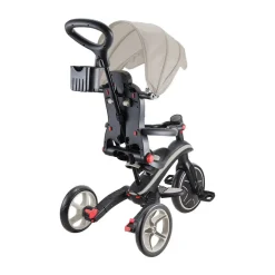 Evoluerende vouwbare Explorer Trike 4-in-1 driewieler taupekleurig