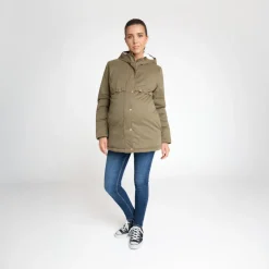 Evoluerende zwangerschapsparka met sherpavoering