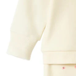 Evoluerend sportsetje in sherpa jersey meisjes écru kleur